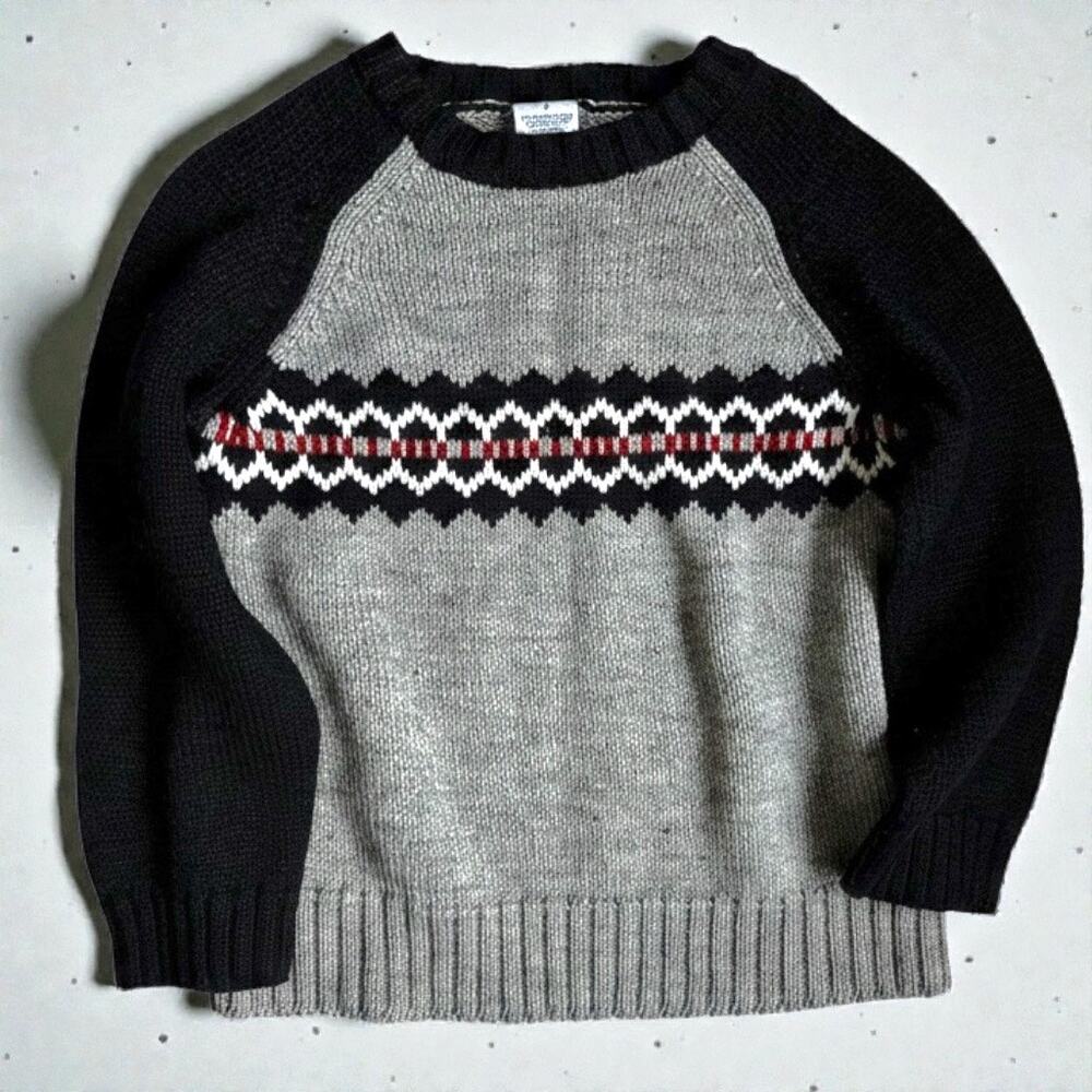 Gymboree Fair Isle Pullover Sweater, Navy & Gray, 3T